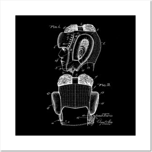 Football Head Guard Vintage Patent Drawing Posters and Art